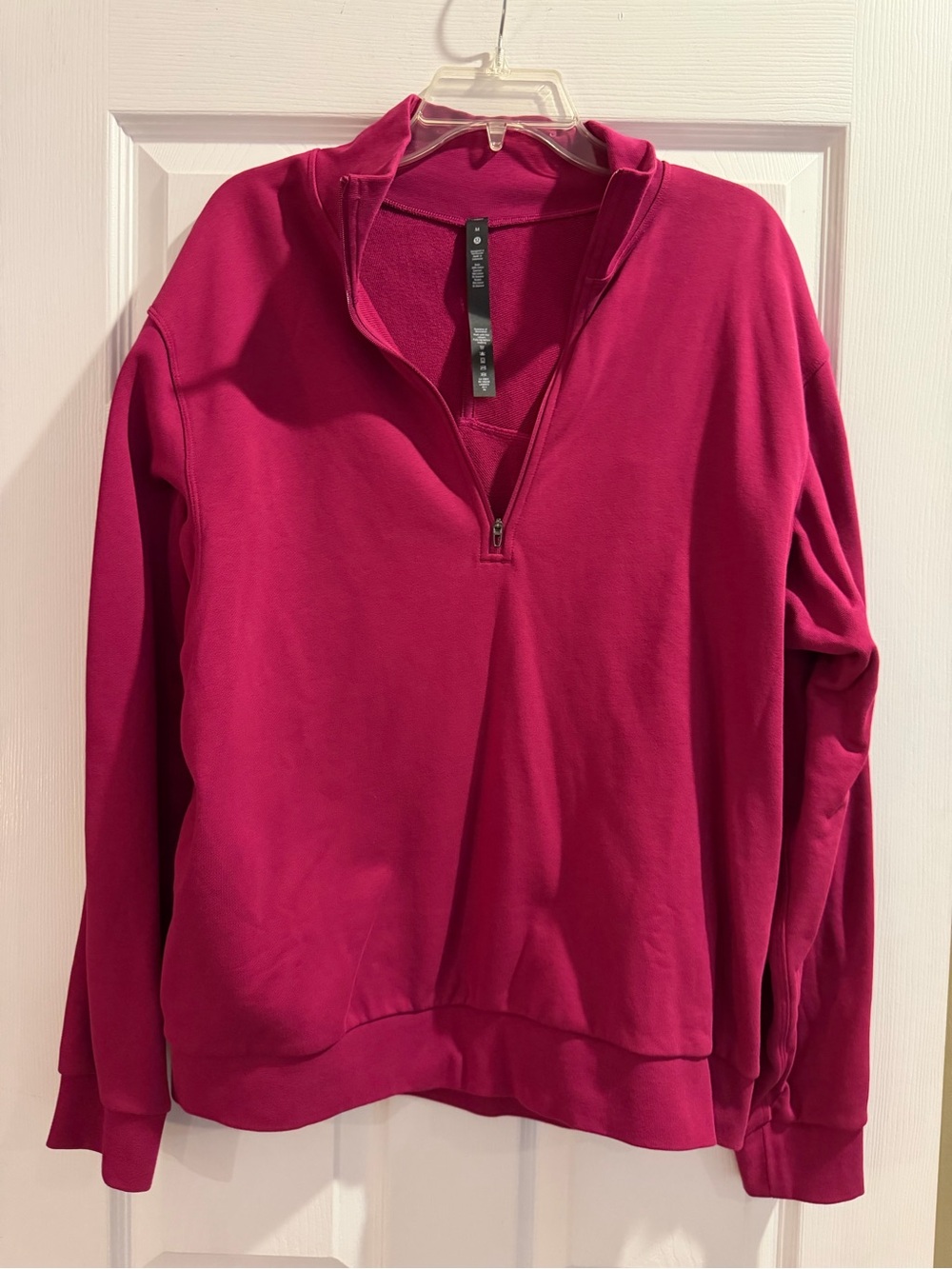 lululemon athletica Men’s Magenta Quarter-Zip Pullover M NWOT